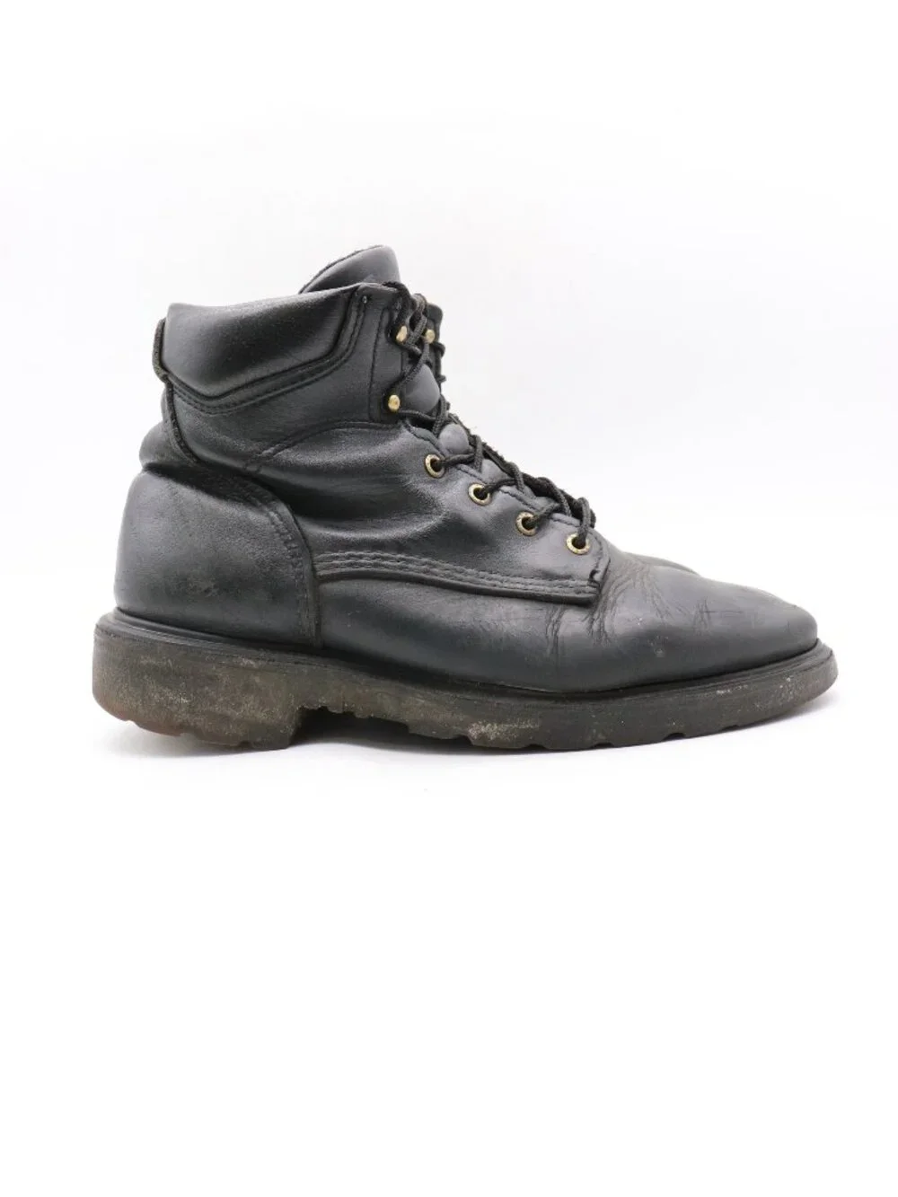 Red Wing 607 Men's Size 10.5 D SuperSoles Black Leather Work Boots USA Biker