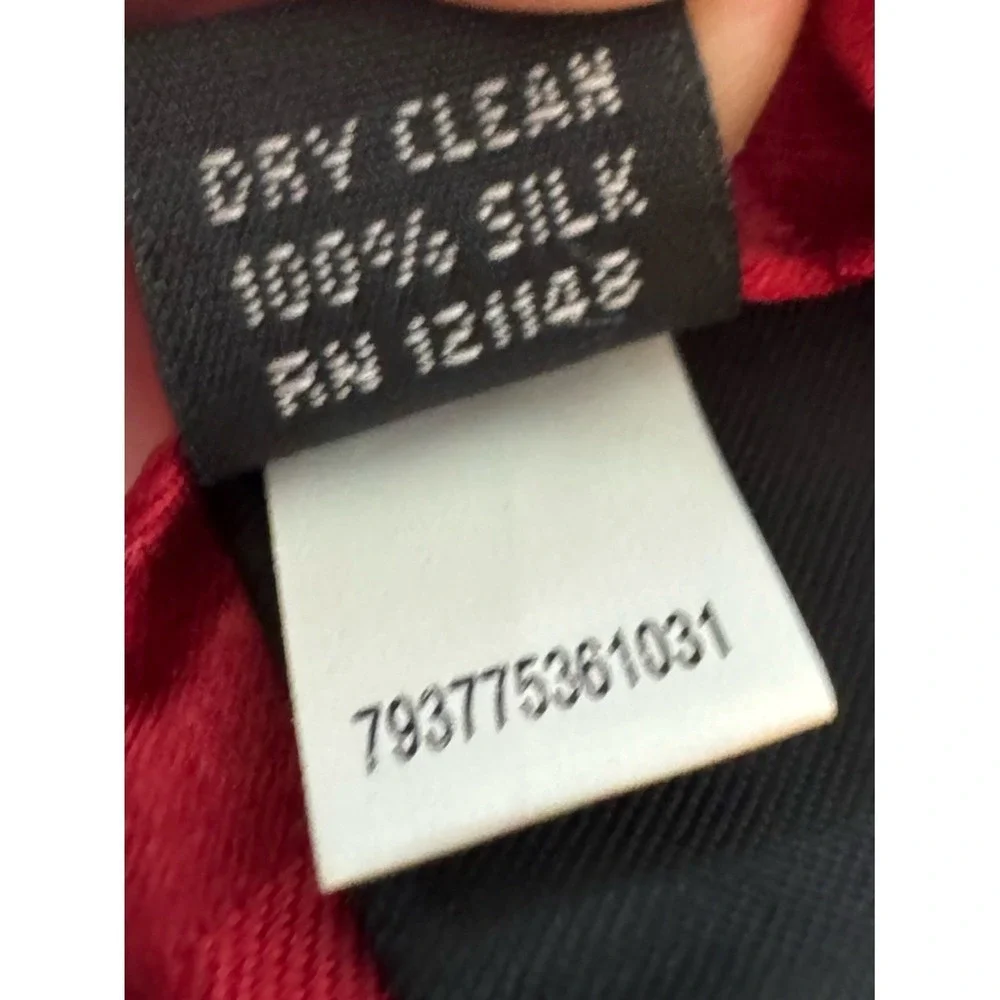 Croft‎ & Barrow Mens Silk Tie Red Striped Quiet Luxury Old Money Retro Preppy