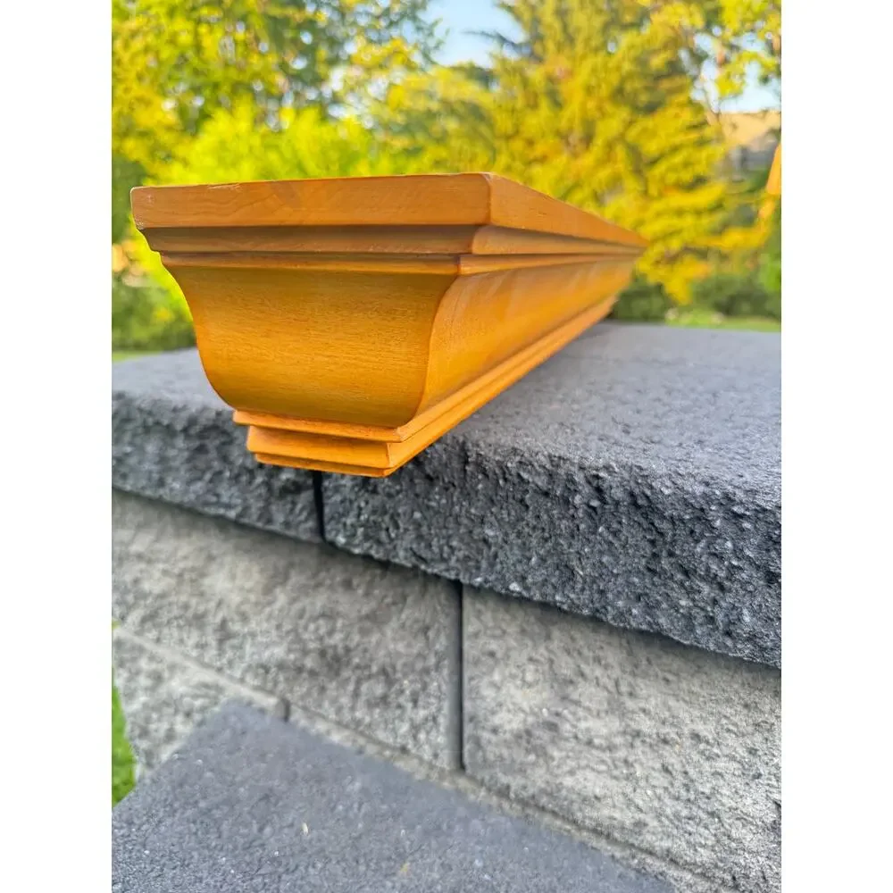 Pottery Barn Floating 36 Inch Woodern Wall Shelves Crown Molding Ledge