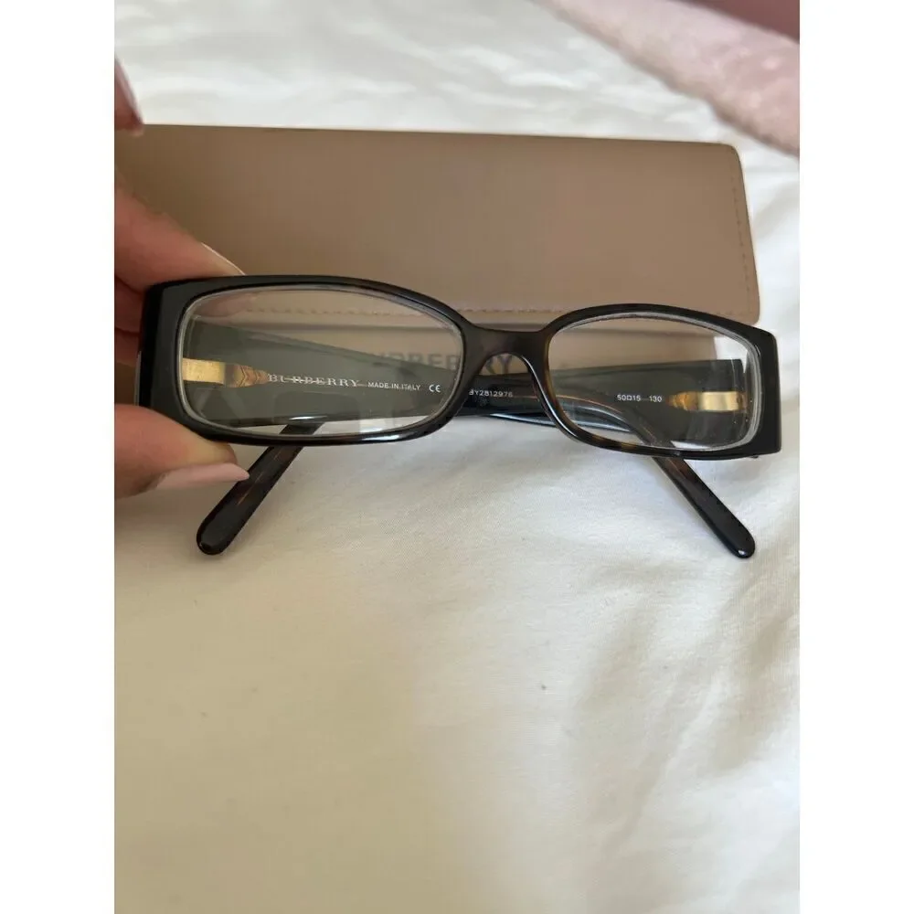 Burberry Skinny Rectangular Brown Tortoise BY2812976 Eyeglasses with Case