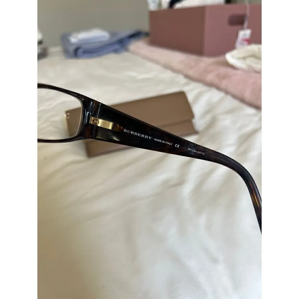 Burberry Skinny Rectangular Brown Tortoise BY2812976 Eyeglasses with Case
