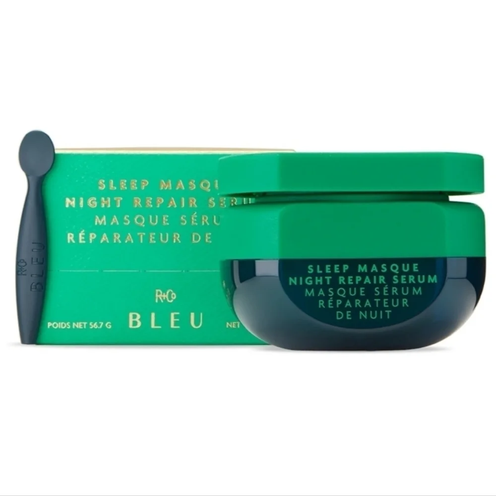 R+CO Bleu Sleep Masque Night Repair Serum‎ Vegan Overnight Hair Treatment 2 OZ