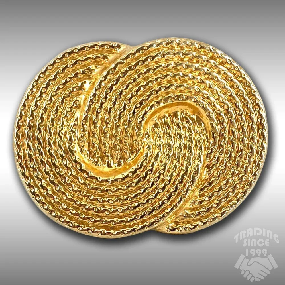 Vintage Belt Buckle Women's Nan Lewis Rope Woven Circles Women's 80s‎ 90s