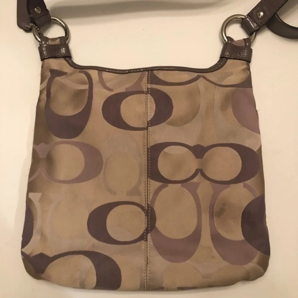 Coach optic purple hippie messenger bag