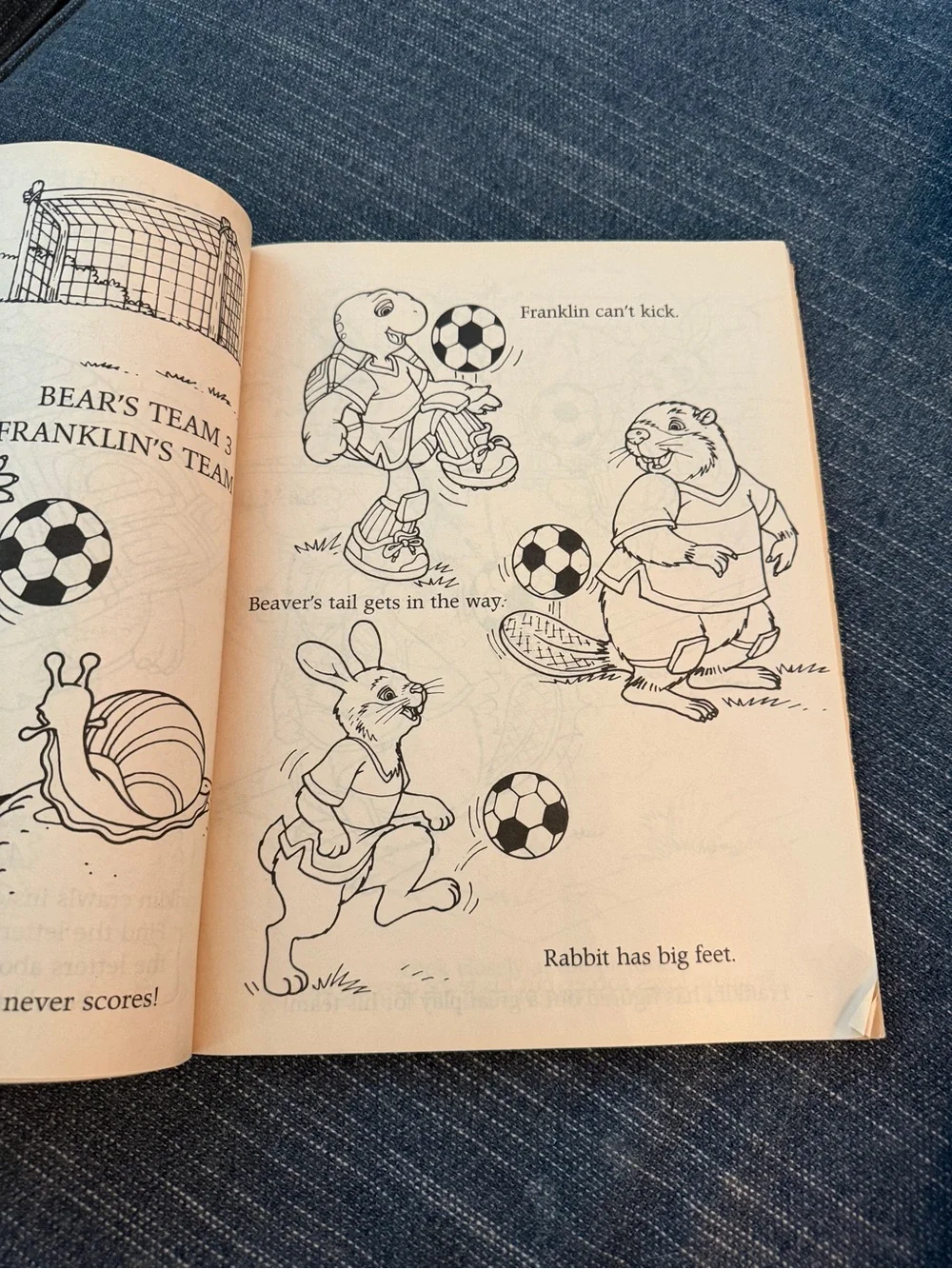 Vintage Franklin & Friends Giant Coloring Activity Book 2000 Turtle