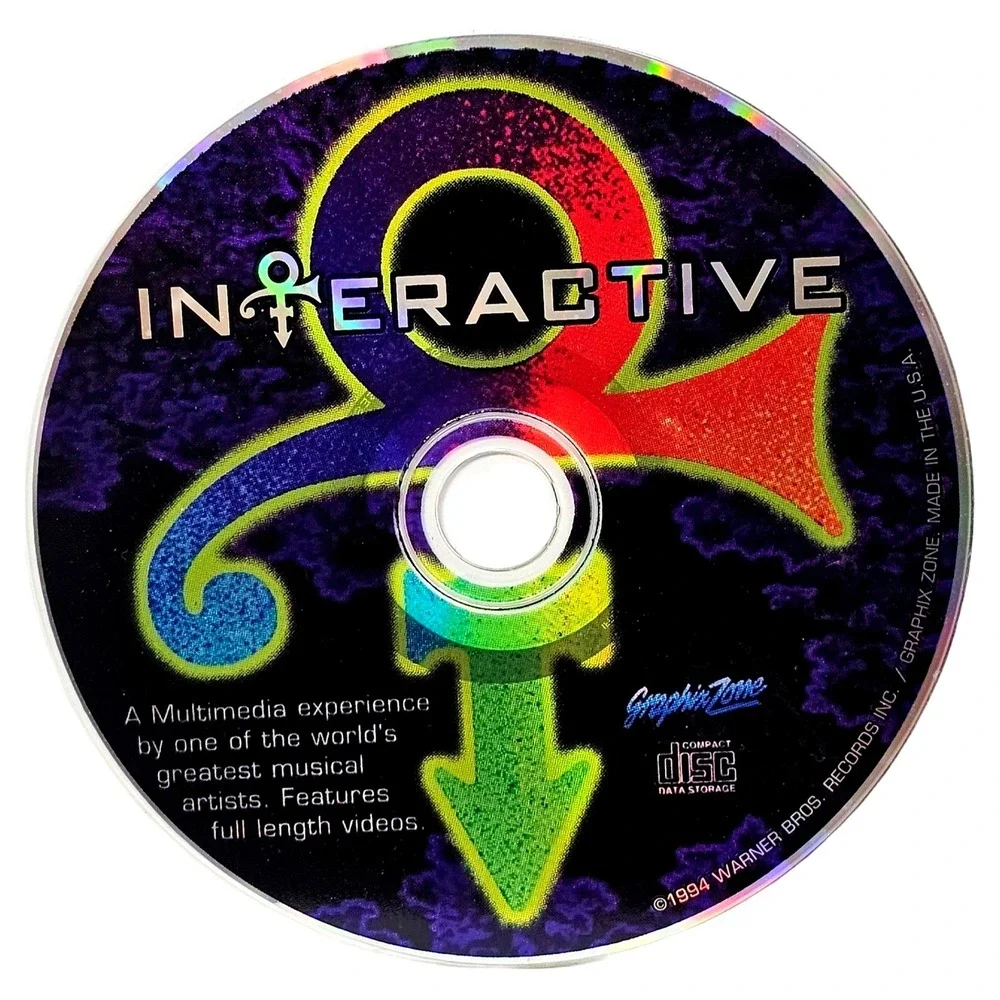 Prince Interactive PC CDROM 1994 Vintage Warner Bros Multimedia Game Disc EUC