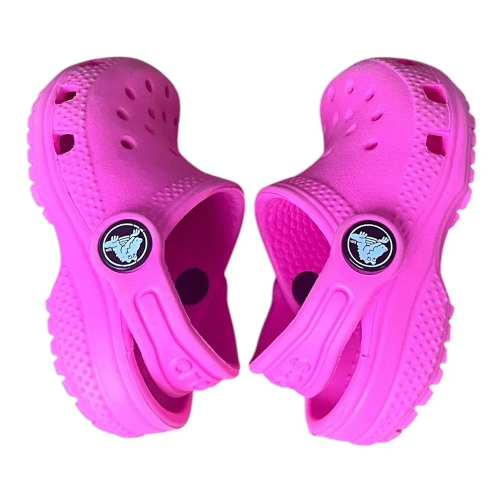 Crocs Classic Clog Toddler Size C4 Electric Pink Slip On Water Shoes Sandals