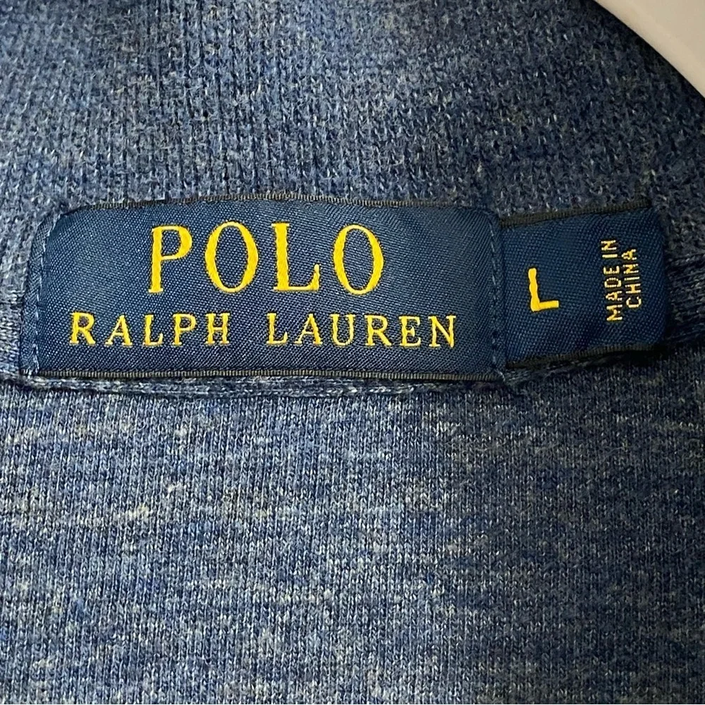 Polo by Ralph Lauren / Blue Quarter Zip Pullover Sweater Size L