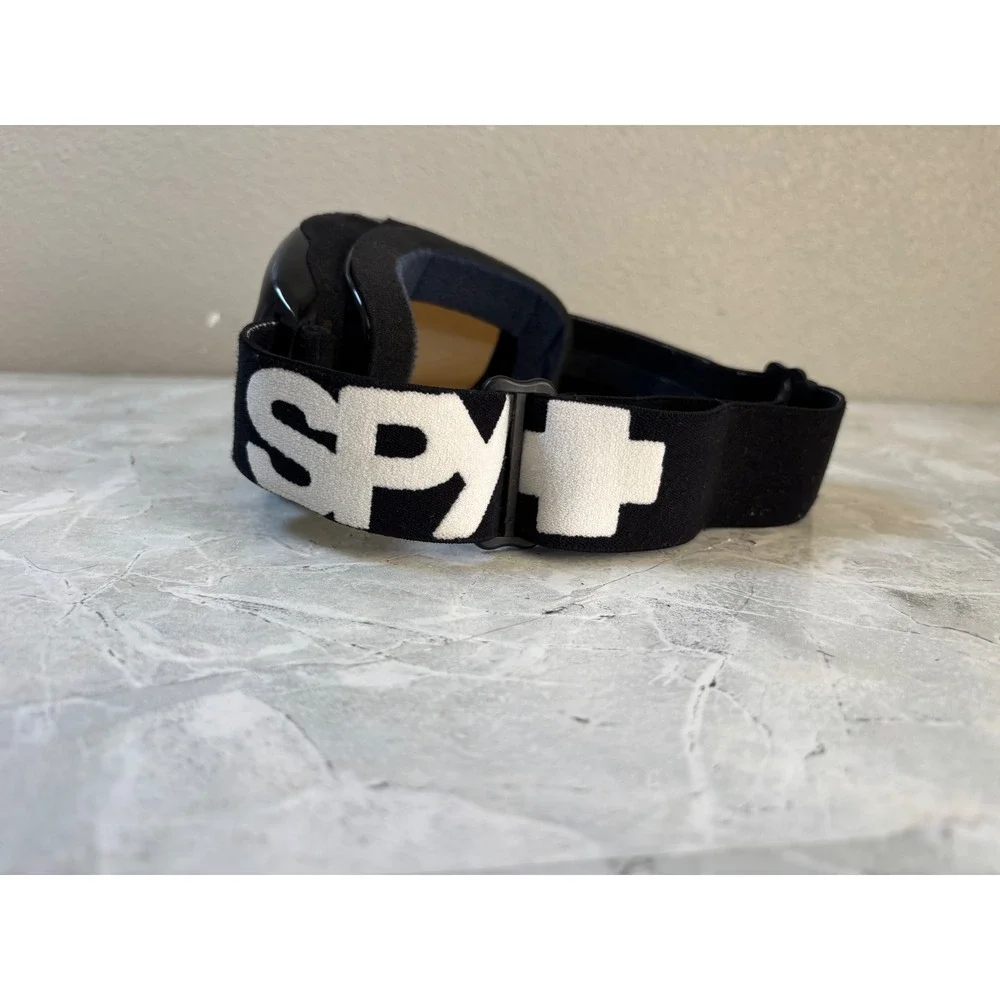 Spy Optic Snow Goggles Black White Logo Strap Tinted Lens Ski Snowboard