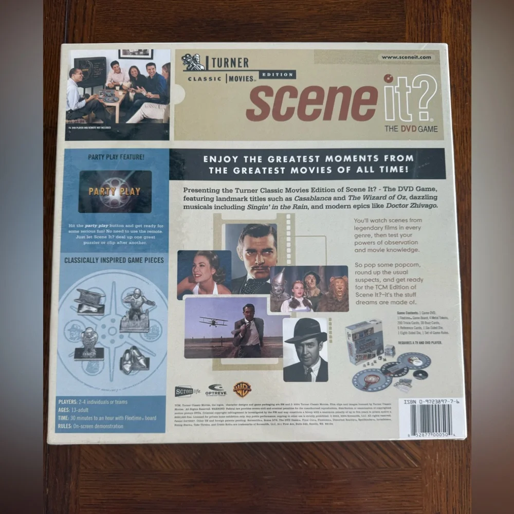 Scene It? Turner Classic Movies DVD‎ Board Game New