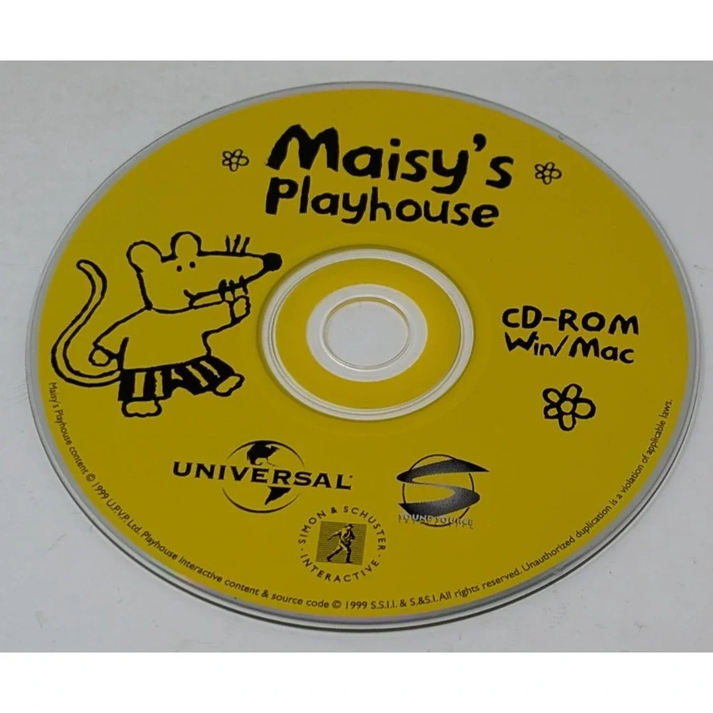 Simon & Schuster Maisy's Playhouse PC Game‎ Windows / MAC CD-ROM VTG