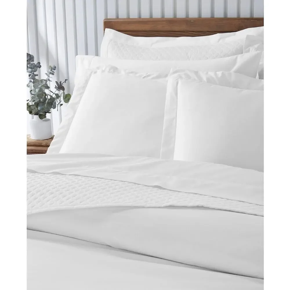 Charter Club Damask King Comforter Set White 3 Pc Cotton Blend NEW $400