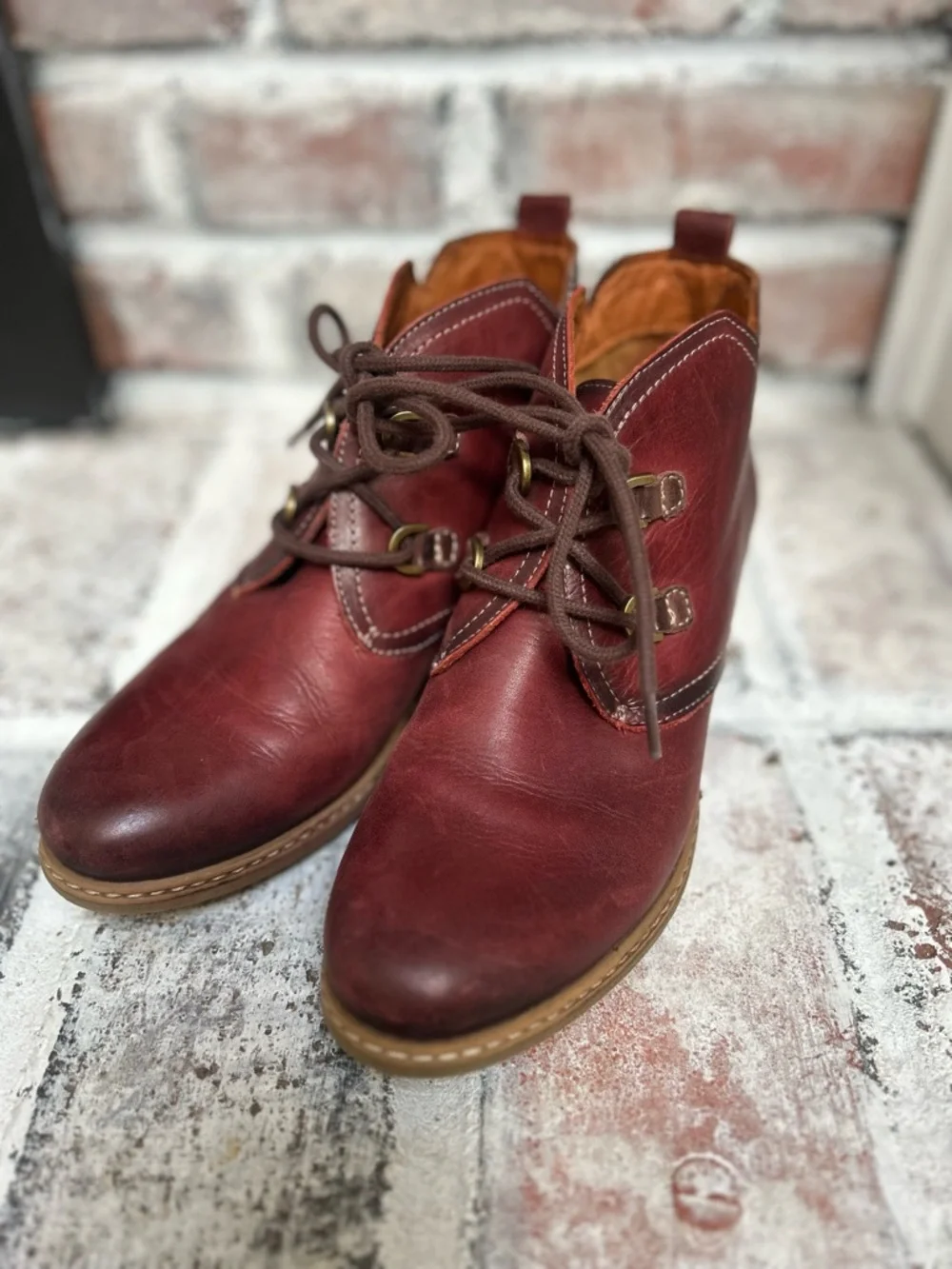 Pikolinos Zaragoza women's ankle boots red mahogany Size 38