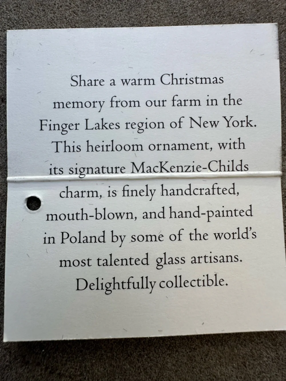 Mackenzie Childs Gingerbread House Handblown Christmas Ornament Retired in Box