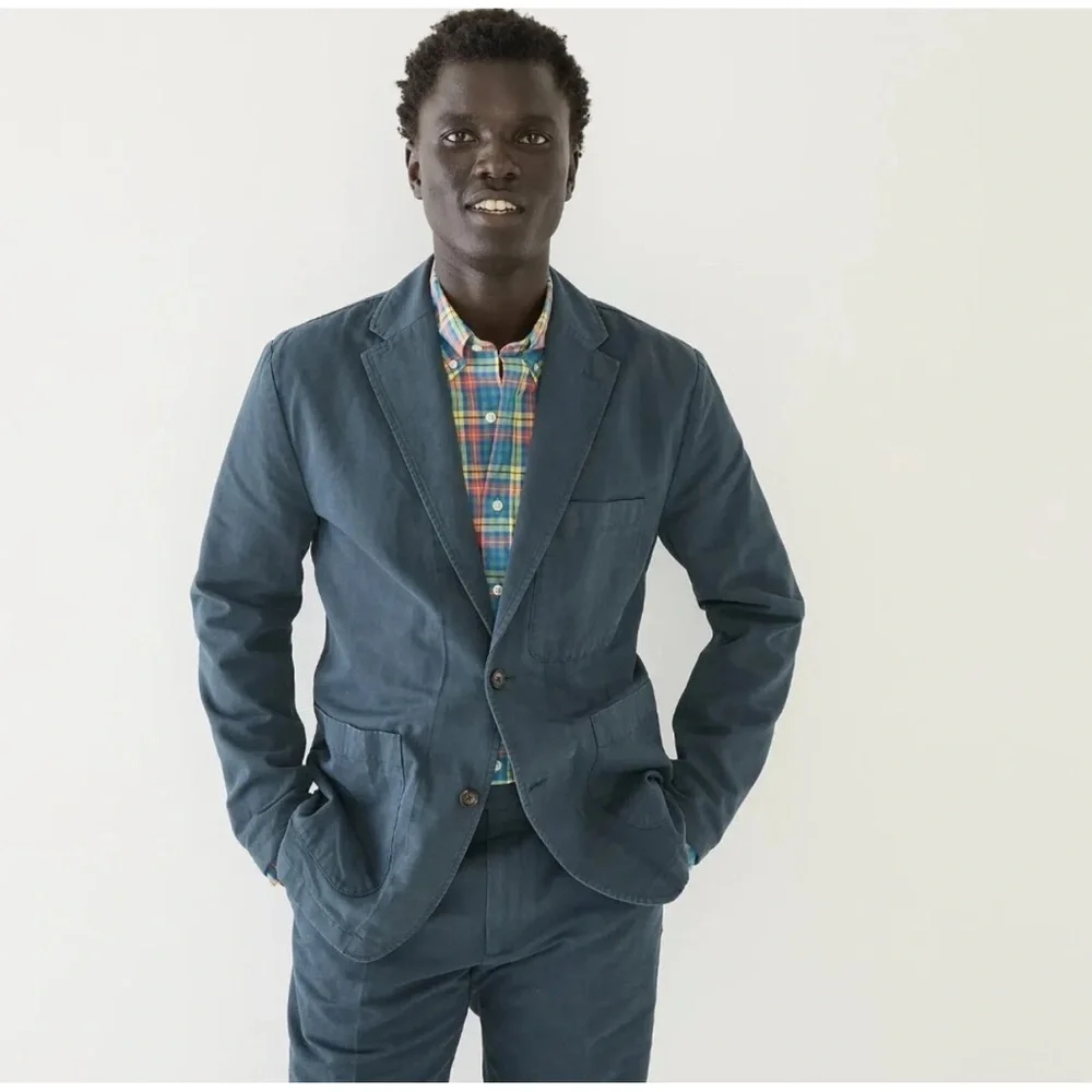 NWOT J Crew J. CREW Garment-dyed cotton-linen chino suit jacket Gray Men’s 42