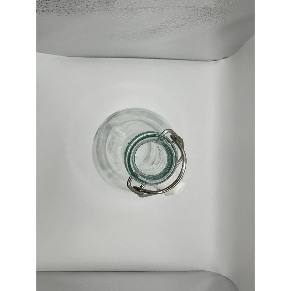 IKEA KORKEN Clear Glass Bottle with Stopper 34oz 1L Swing Top Airtight Lid