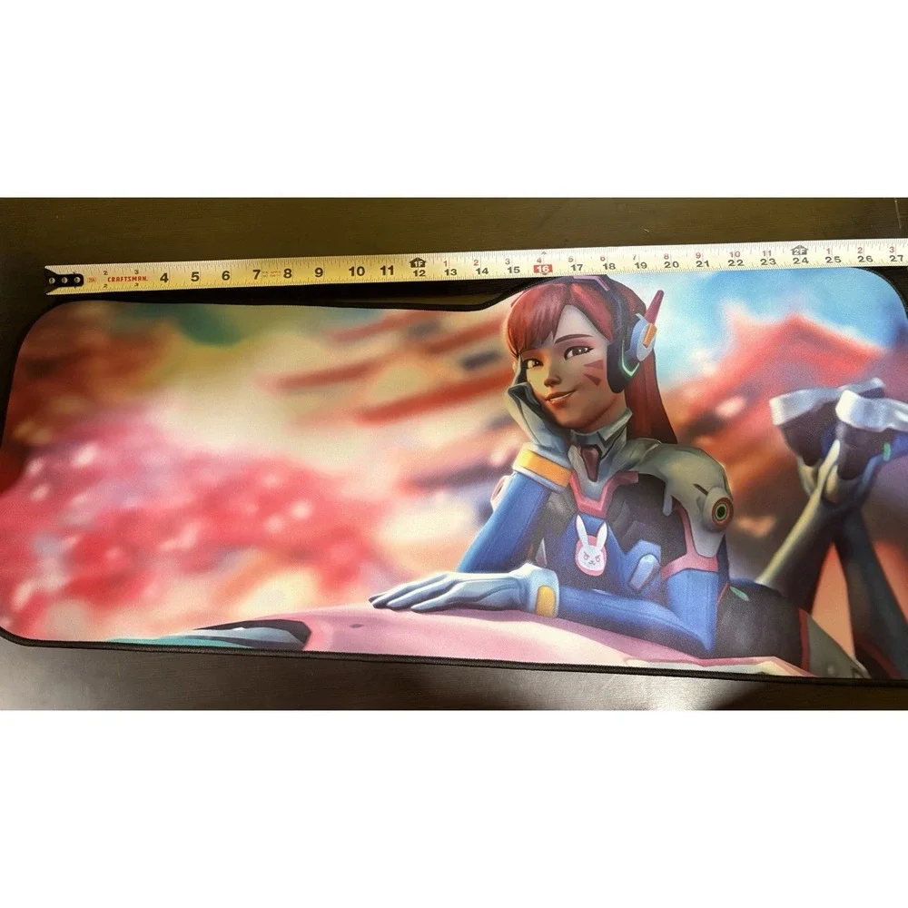 The Gamer Plug Extension Size Mouse Pad Overwatch D.Va