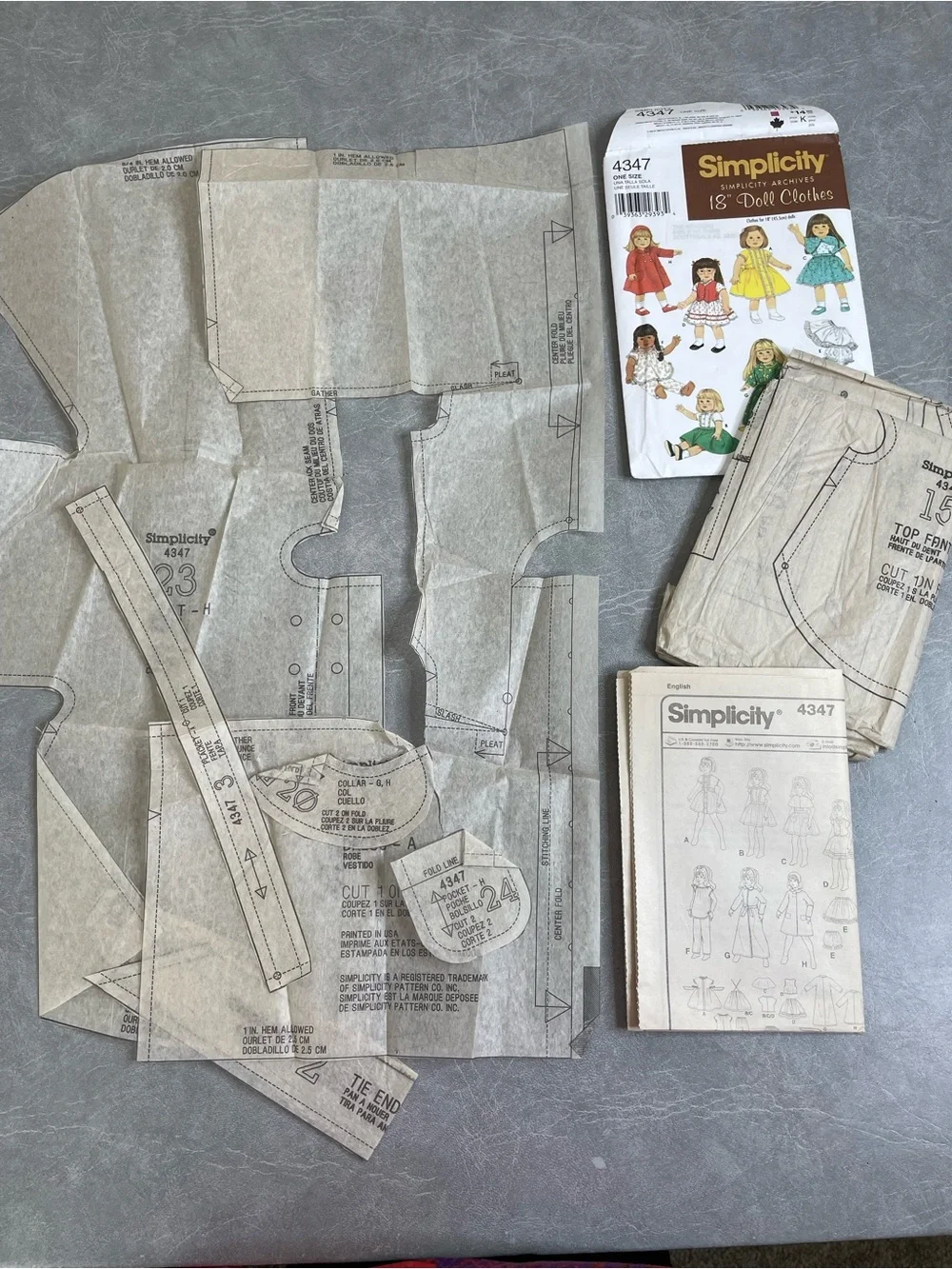 Vintage McCall's & Simplicity 18” Doll Clothes Pattern Pack #4066, M5019, & 4347