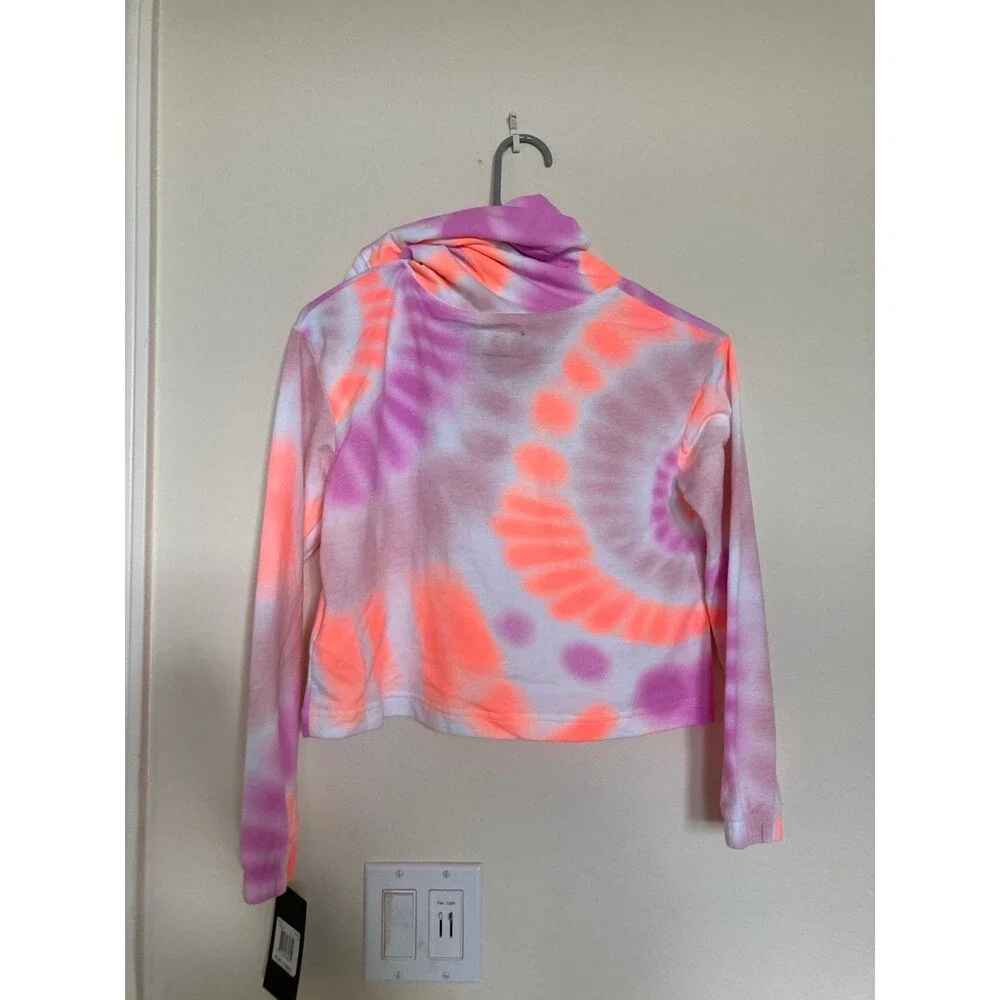 Kids converse tie dye oversized crop sweatshirt, m 10-12 years