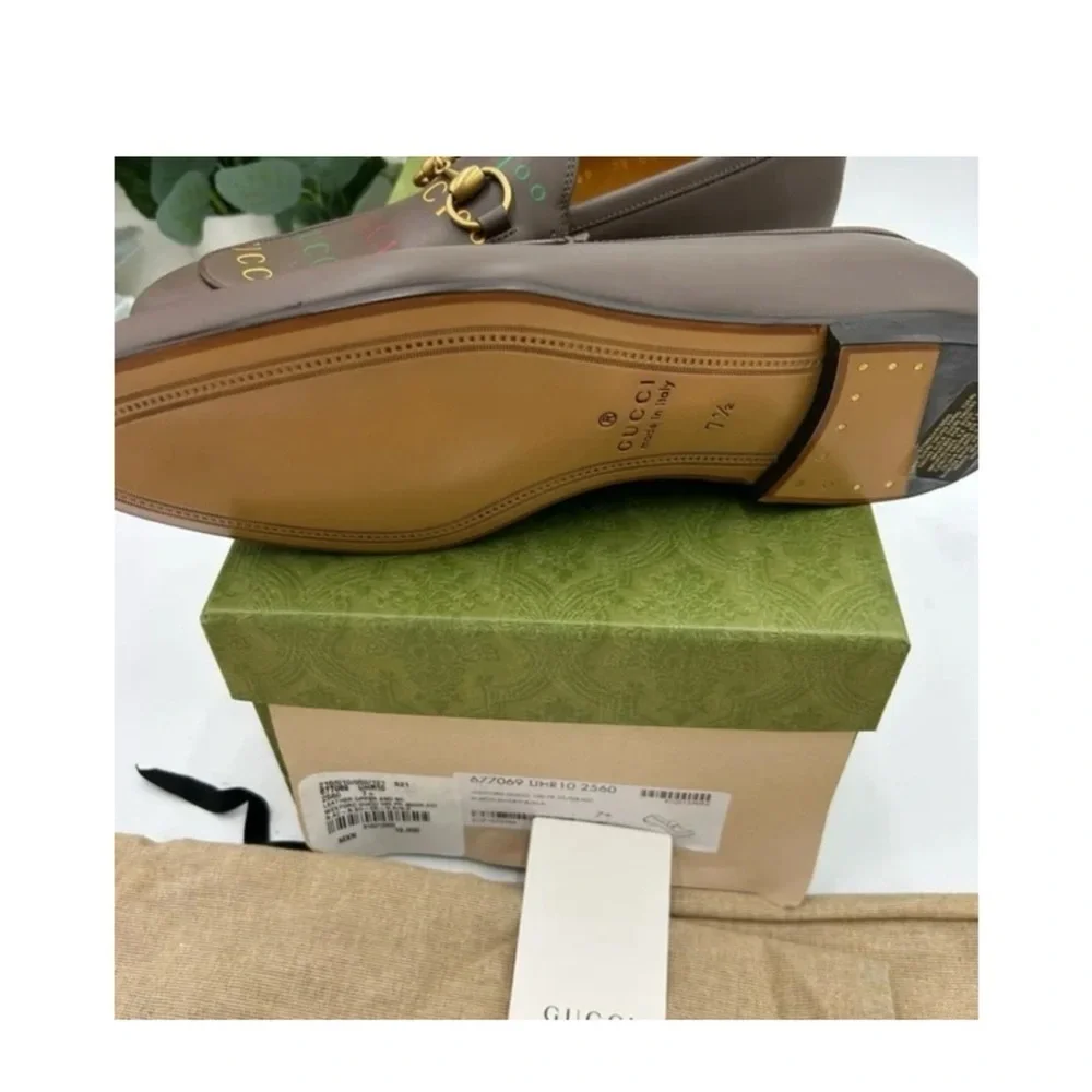Gucci JORDAAN horse bit 100th anniversary, Leather loafers 7.5 fits 8.5 US