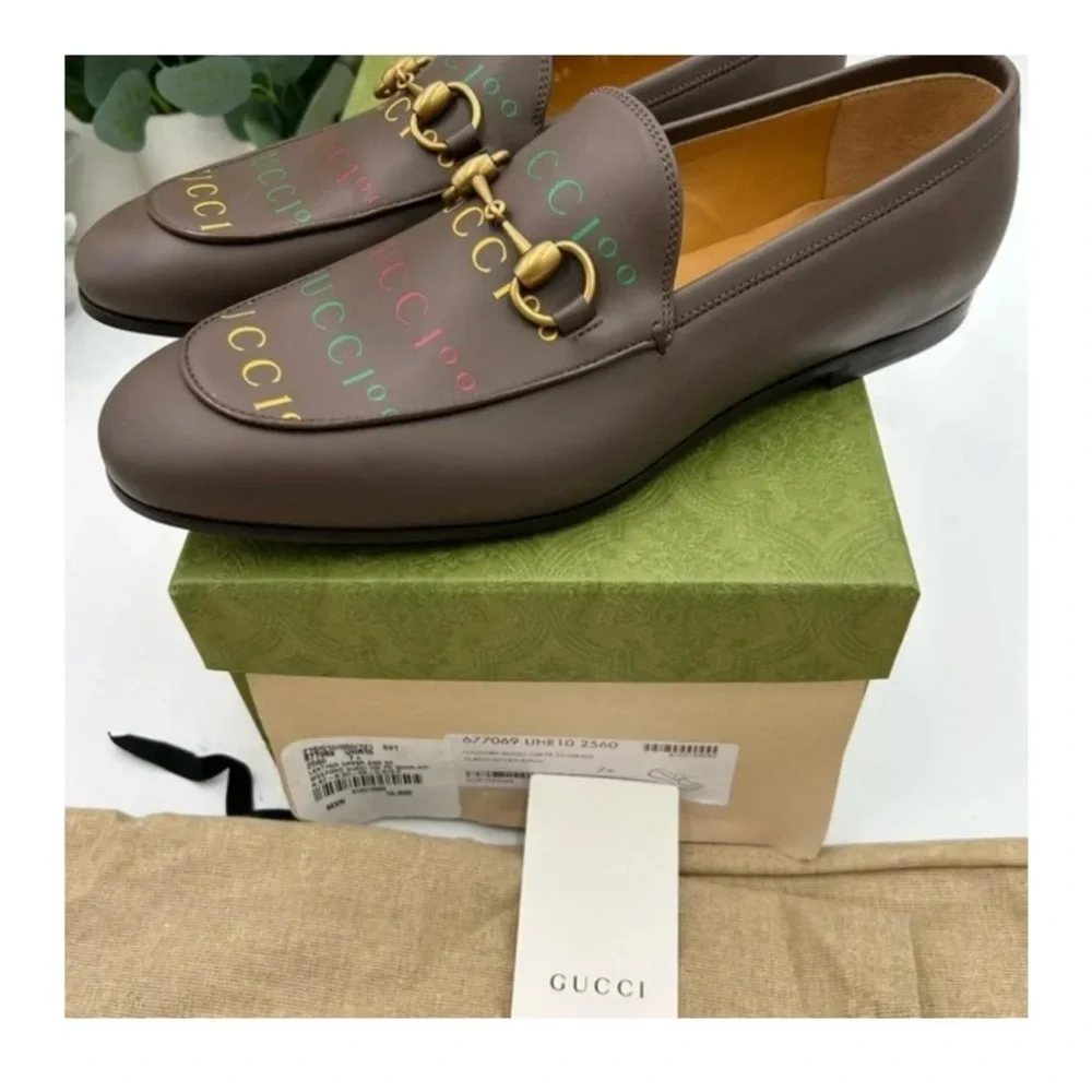 Gucci JORDAAN horse bit 100th anniversary, Leather loafers 7.5 fits 8.5 US