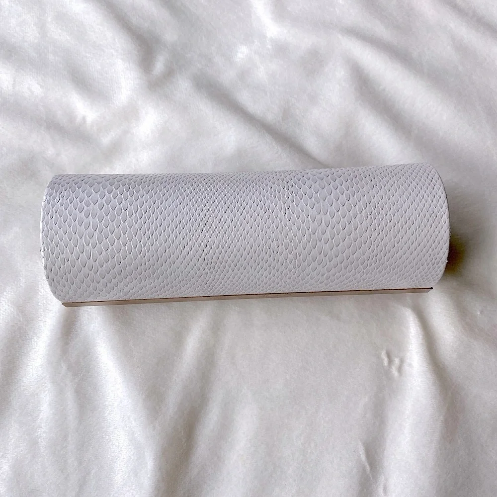 Jimmy Choo White Snakeskin Embossed Hard Shell Sunglasses Case