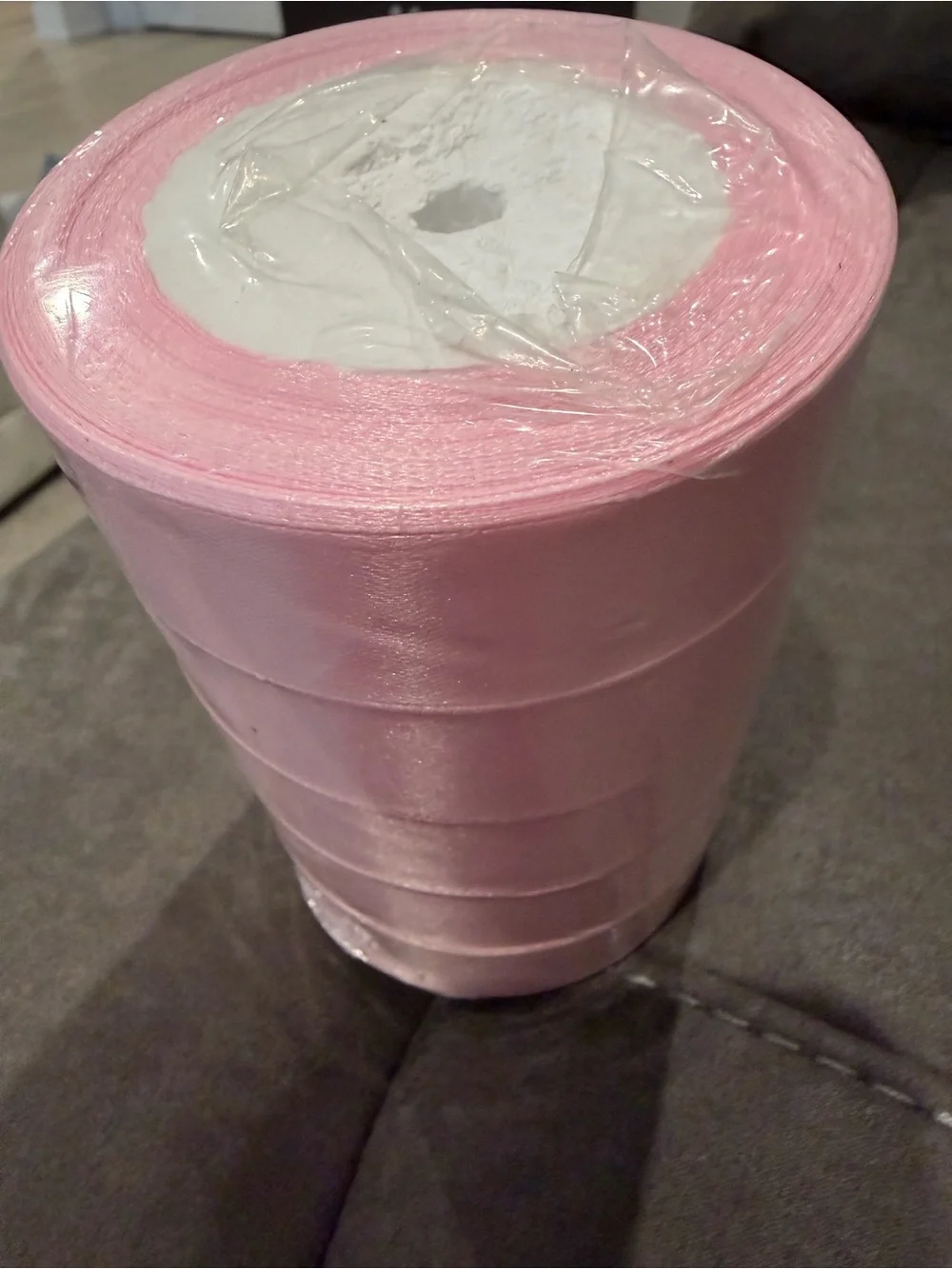 Pink Satin Grosgrain Ribbon Roll set of 5 , 75yard long/ 1.5 inch wide