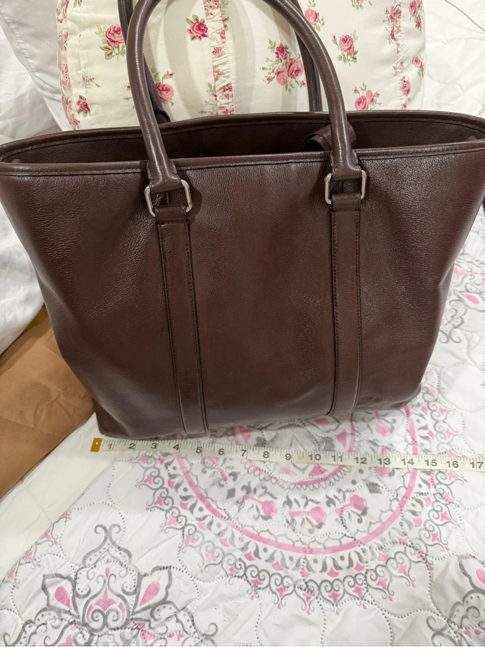 Coach leather laptop