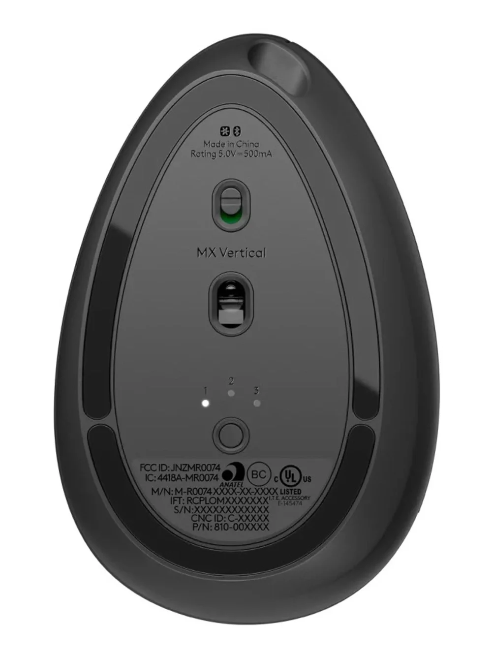 Logitech MX Vertical Ergonomic Wireless Mouse.