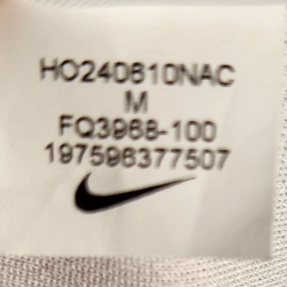Nike Dri-FIT Polo TENASKA Mens‎ Medium White Grey Excellent FQ3988-100