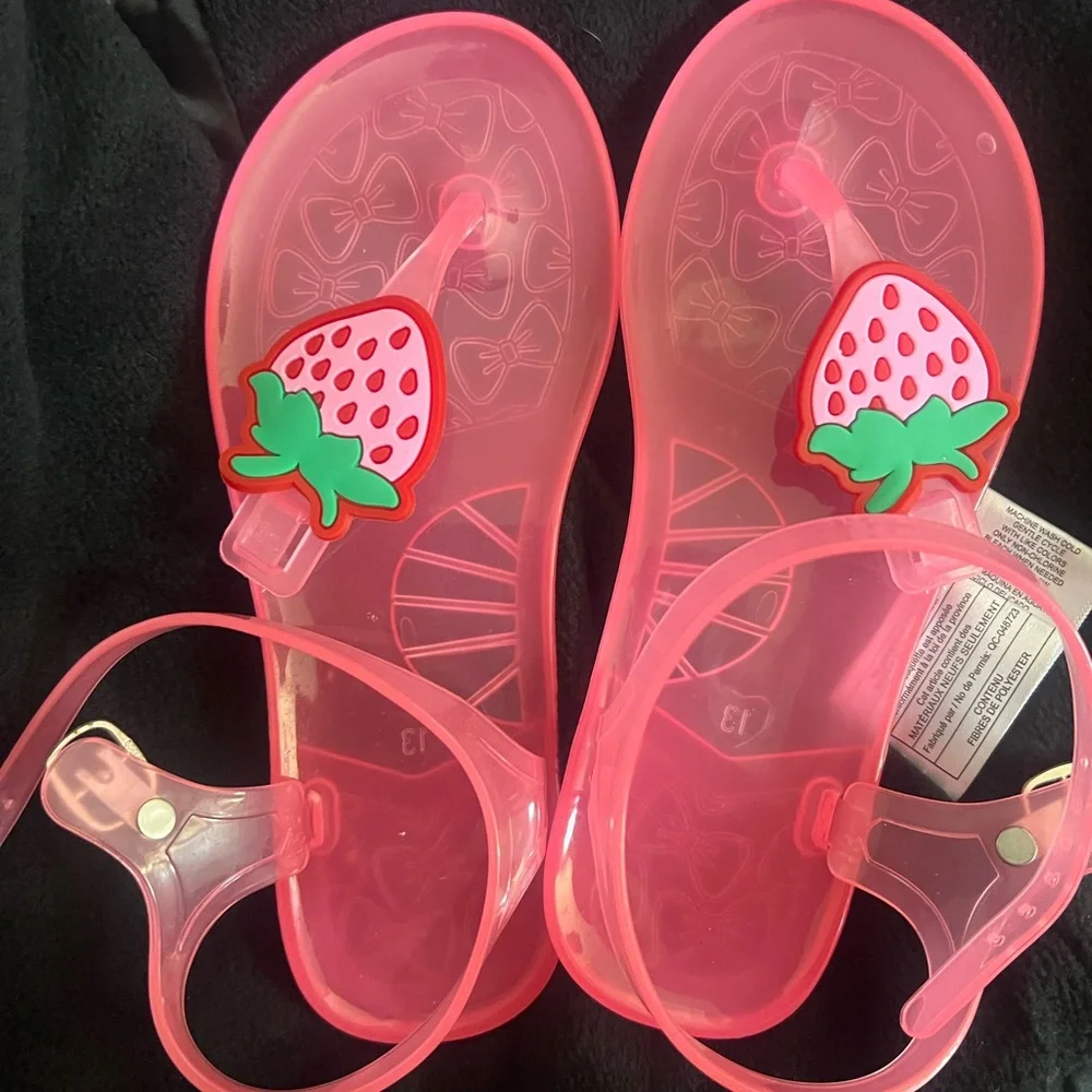 Girls - new Pink Strawberry Jelly Sandals