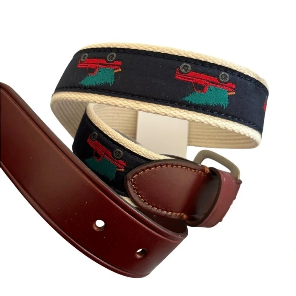 NWT Crewcuts Boys Truck Tree Holiday Belt Size Large