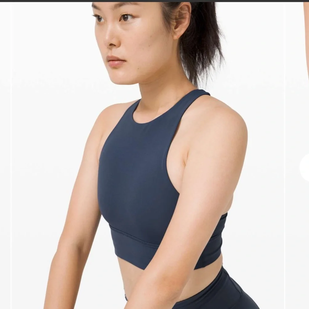 $68 Lululemon Energy Bra High Neck Long Line Tough Medium Support B-C Cup Size 6