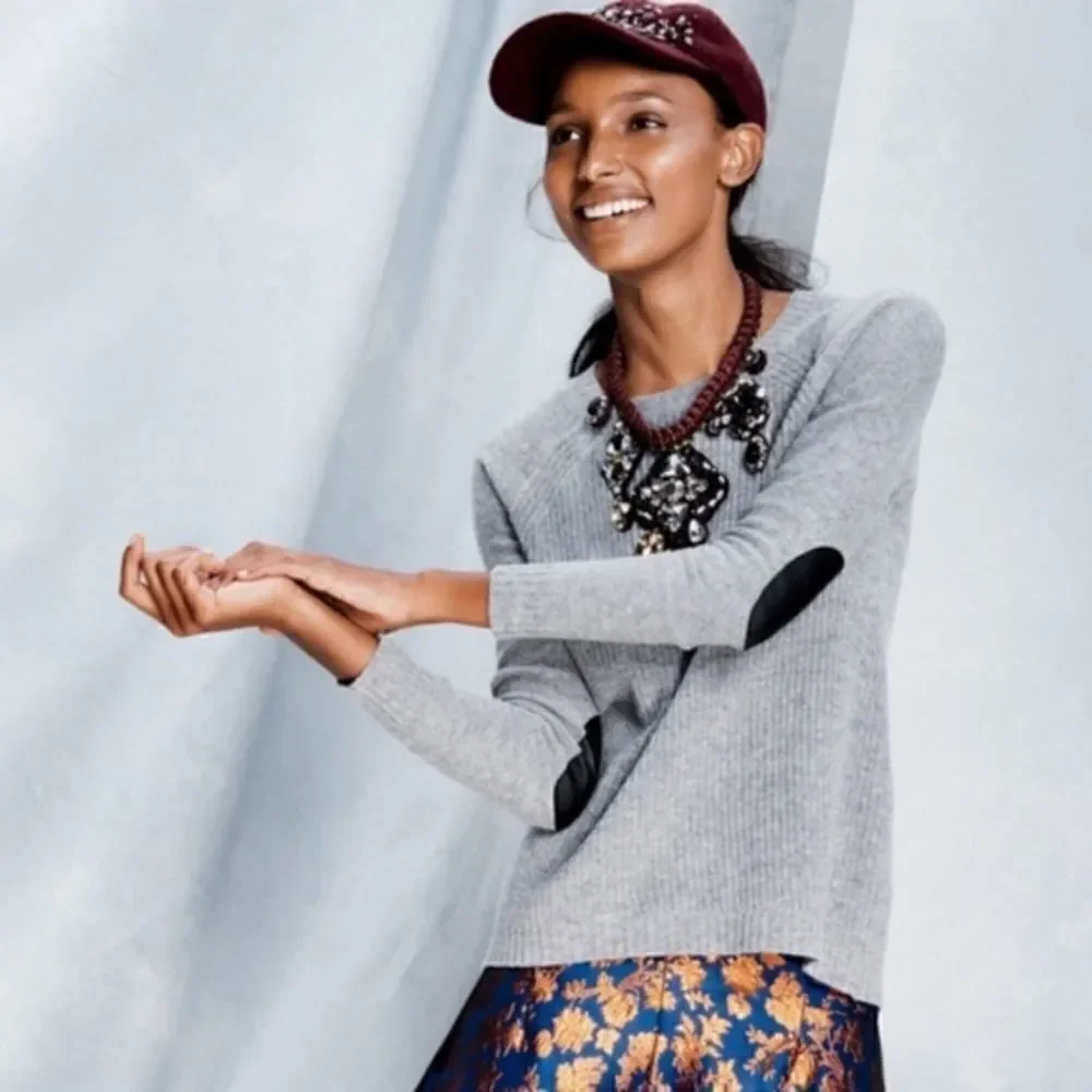 J. Crew | Wool Knit Elbow Patch Sweater size XS