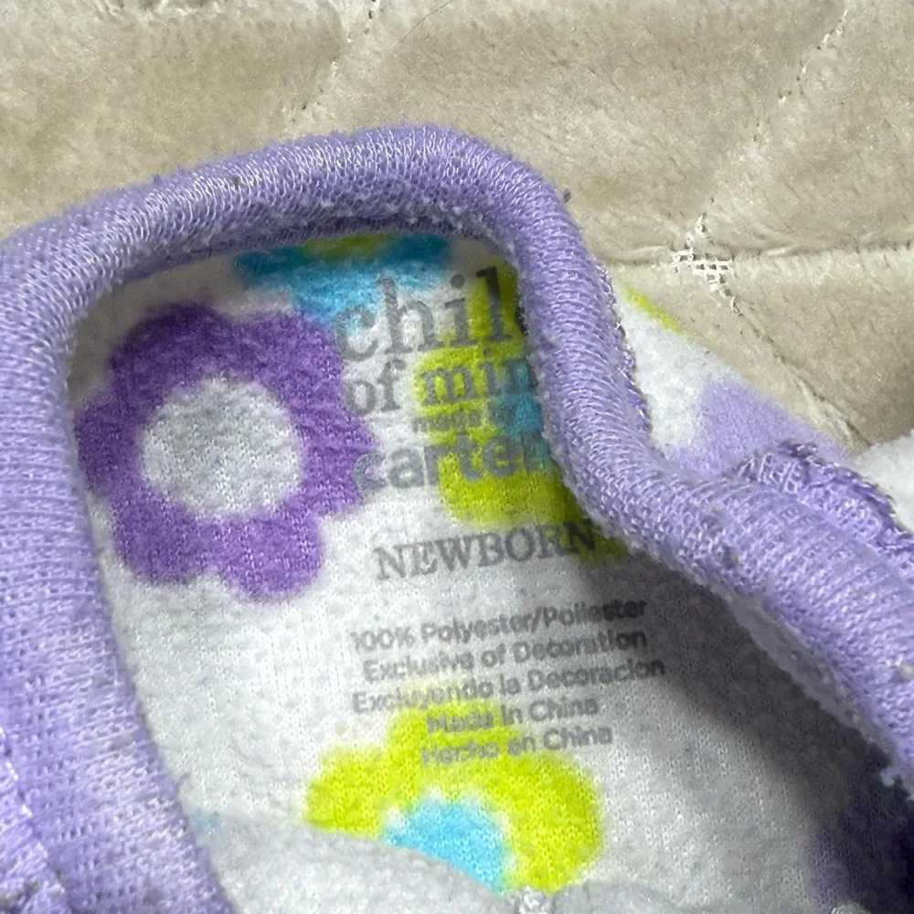 Carter’s | Baby Girl Floral Fleece Footie Pajamas | Newborn