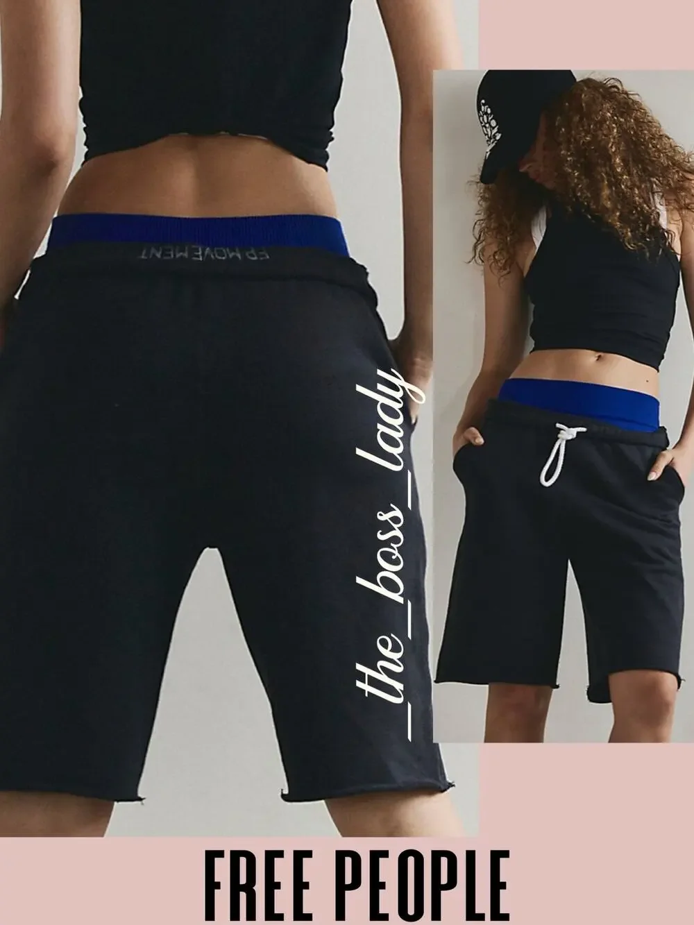 Free People shorts sweat shorts jogger activewear Movement cotton black Large