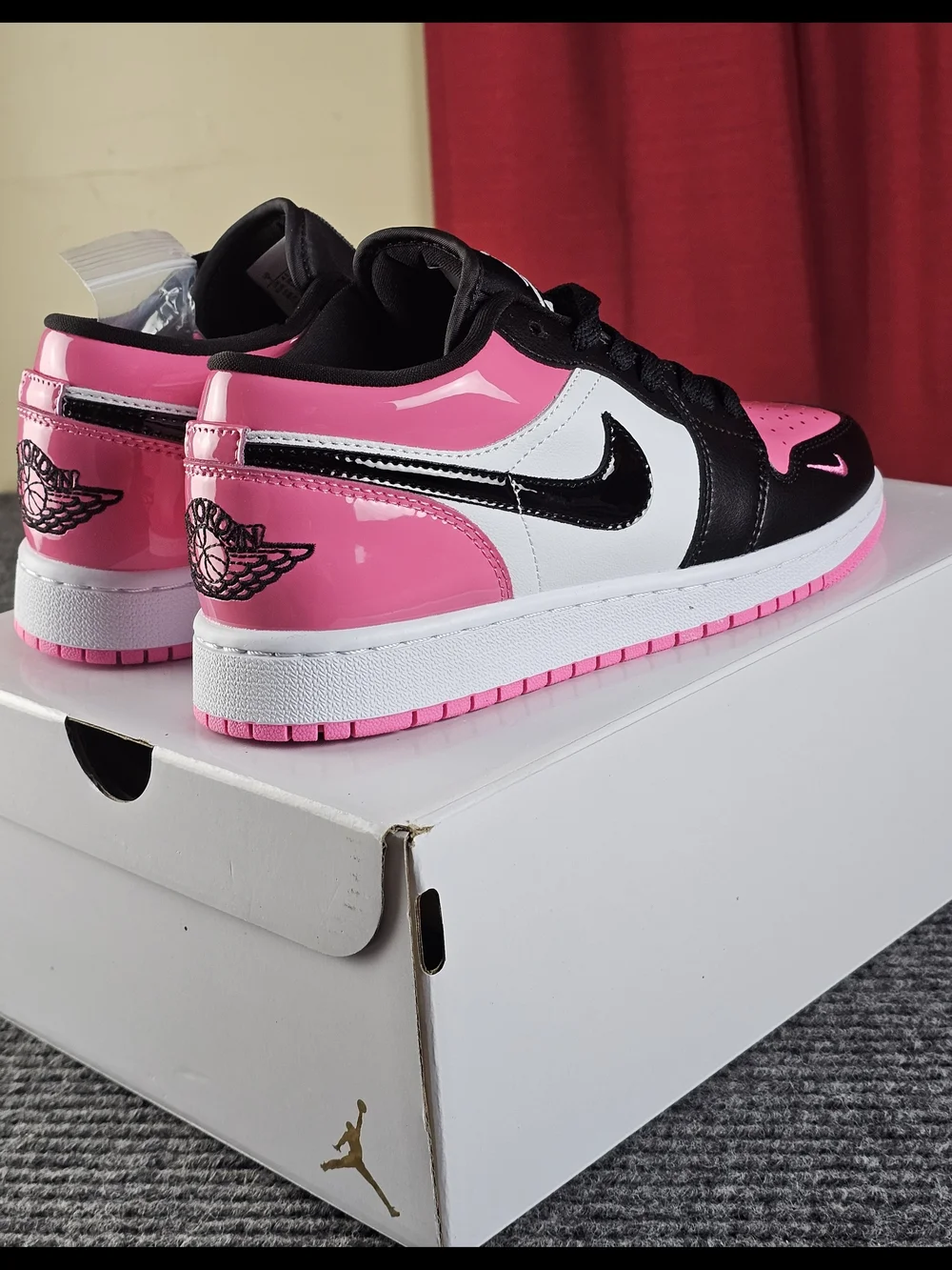 Air Jordan 1 Low SE Women's Pink Black White Sneakers