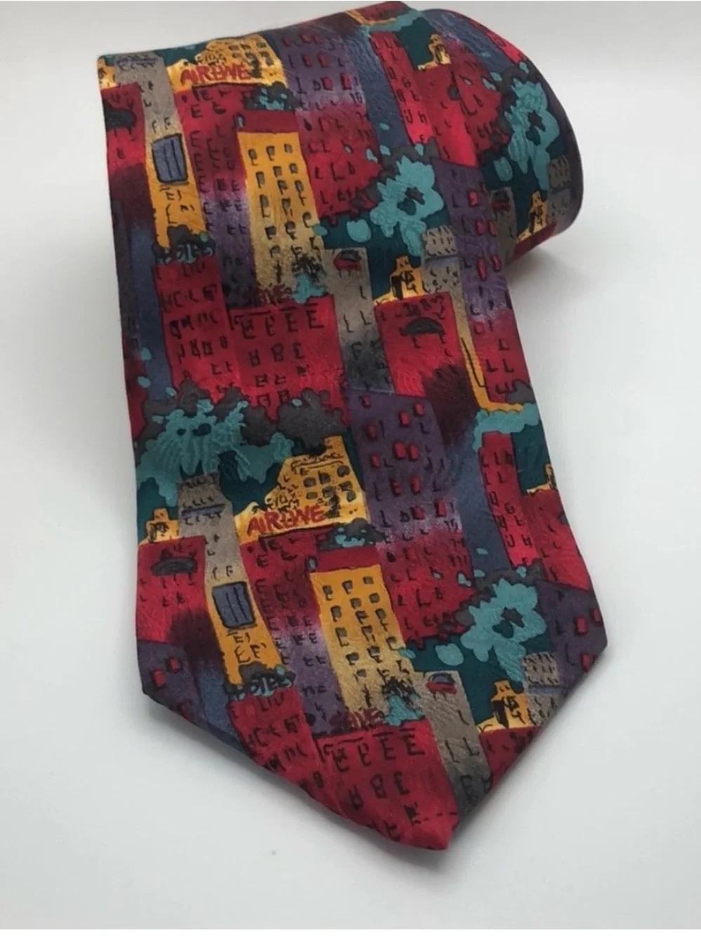 J. Garcia Collector’s Edition “New York, NY” Cityscape Silk Tie - Multicolor