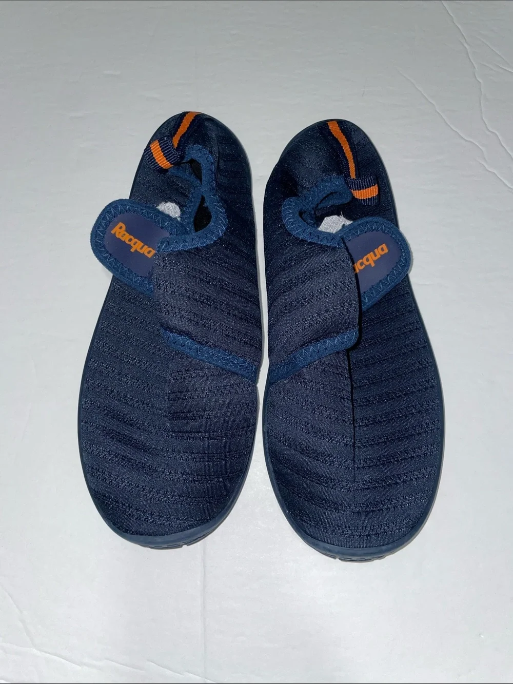 Kids' Navy Water Shoes with Orange Accent