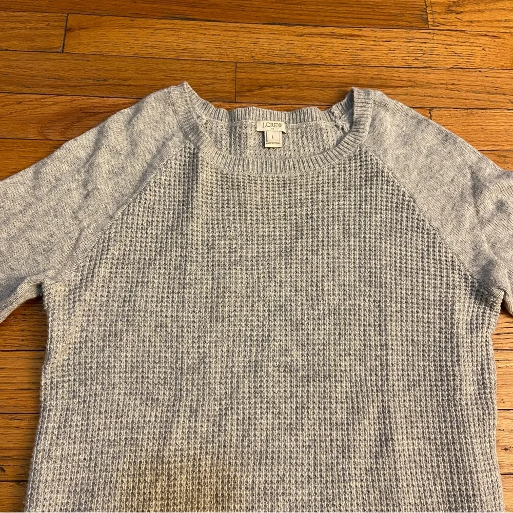 J. Crew Wool-blend Waffle sweater
