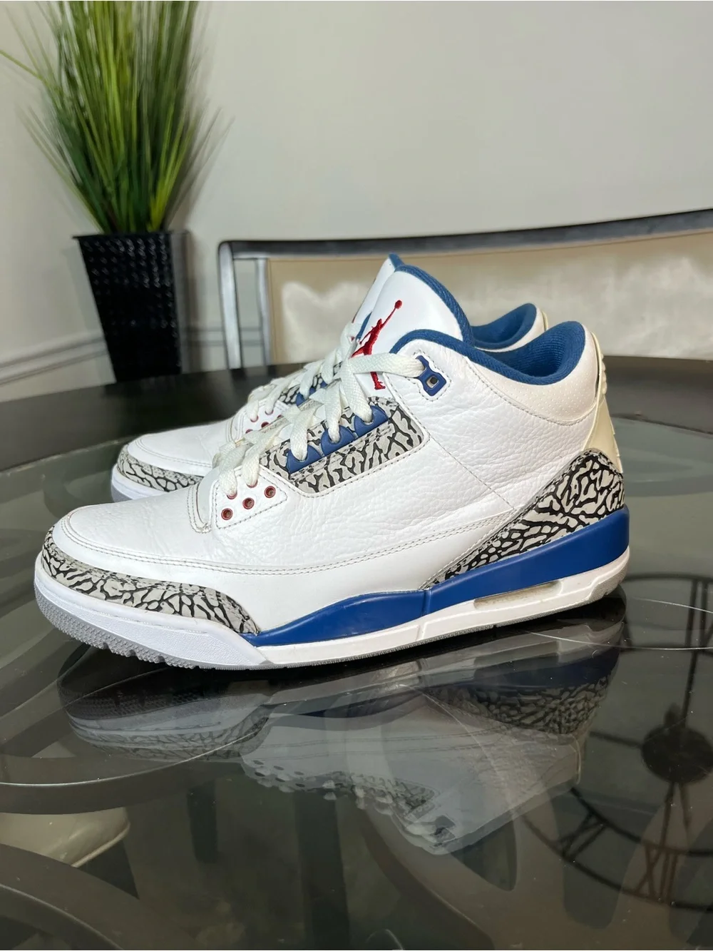 Nike Air Jordan 3 Retro True Blue Men's Sneakers White Blue Sz 11.5