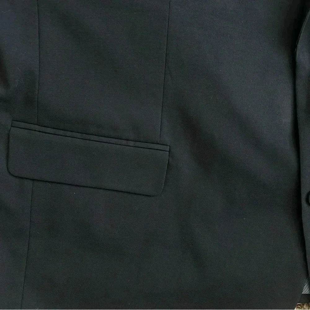 GS Perfect Fit Blazer Jacket Sport Suit Coat Men's Size 54 PR Navy Wool Blend