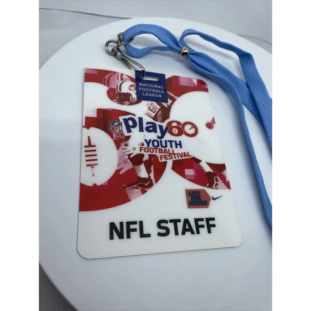 Official‎ NFL STAFF Badge And Lanyard Play 60 Youth Football Festival