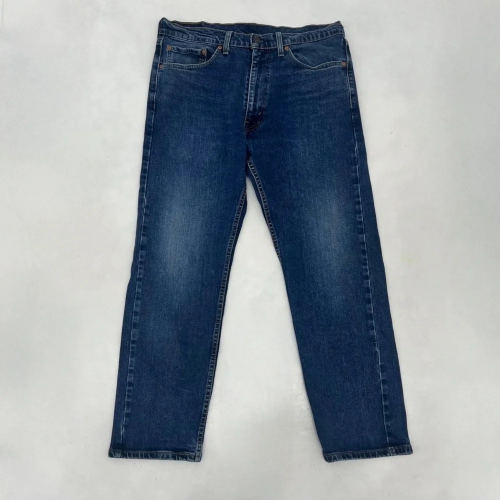Levi Strauss Co. 505 Mens‎ 36x29 Straight Leg Ankle Jeans Blue Denim 5-Pocket