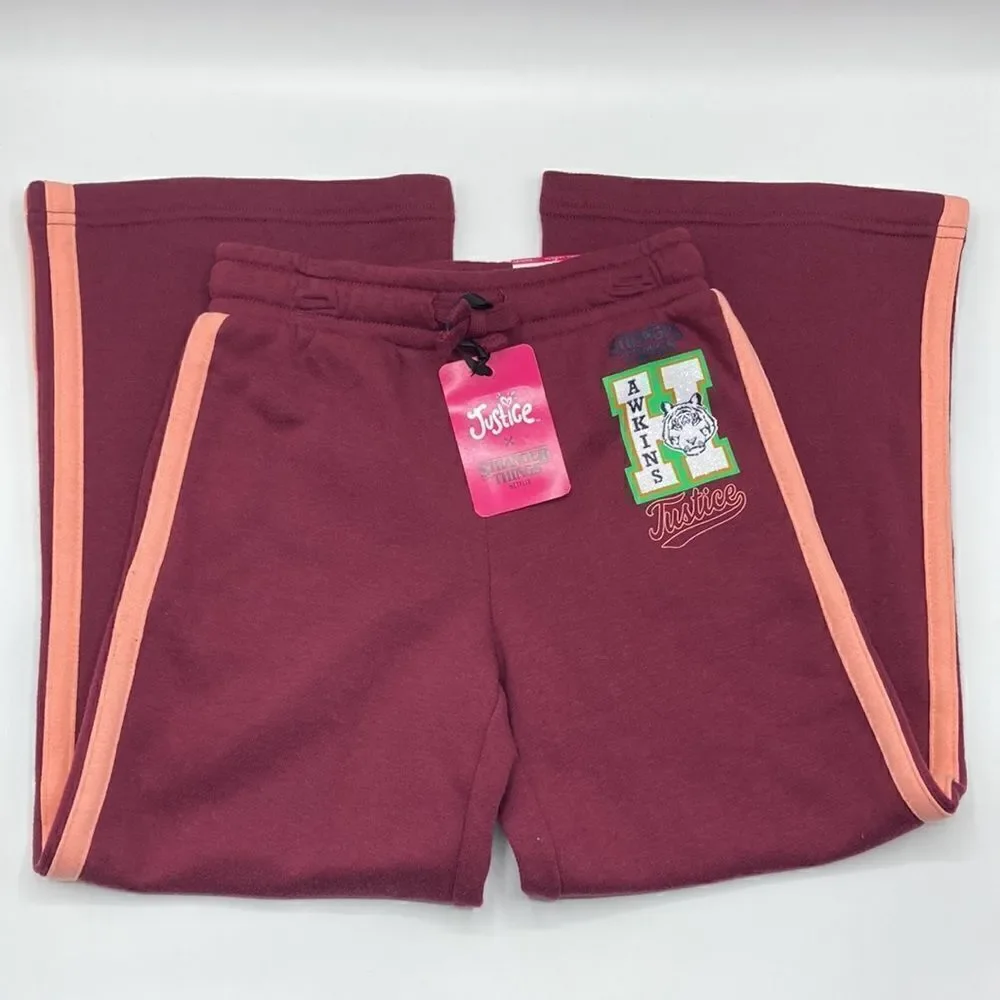 Justice Girls x Stranger Things Wide Leg Fleece Sweatpant Size XS 5/6