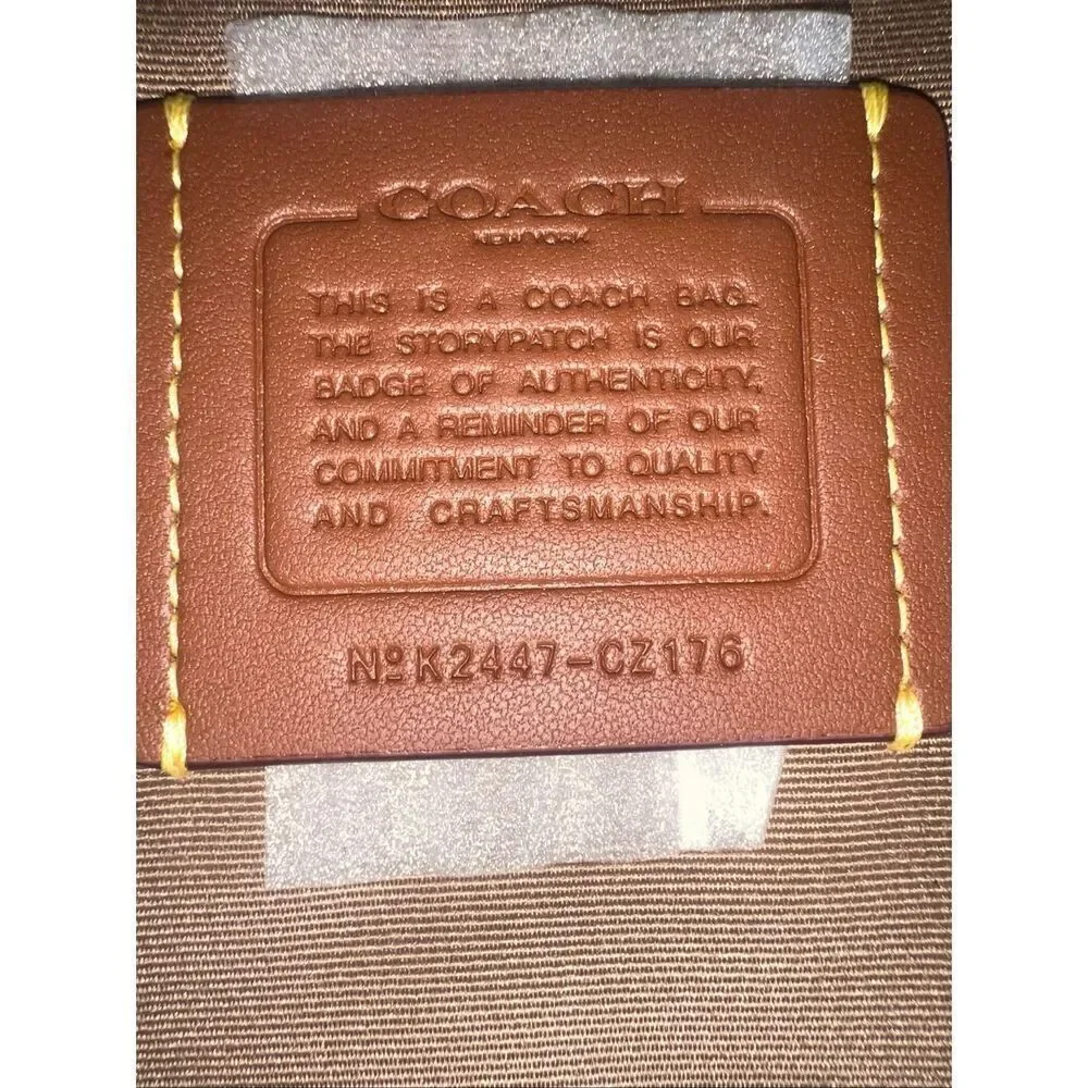 🎒NWT! Coach Sig COURT Backpack Tan/Brown CZ176 Msrp:$450.00