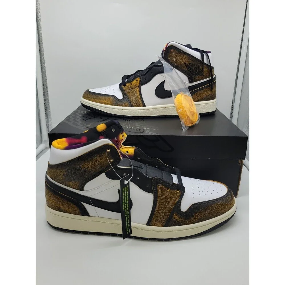 Jordan 1 Mid Sail/Taxi Size 11.5 Mens -DQ8417-071