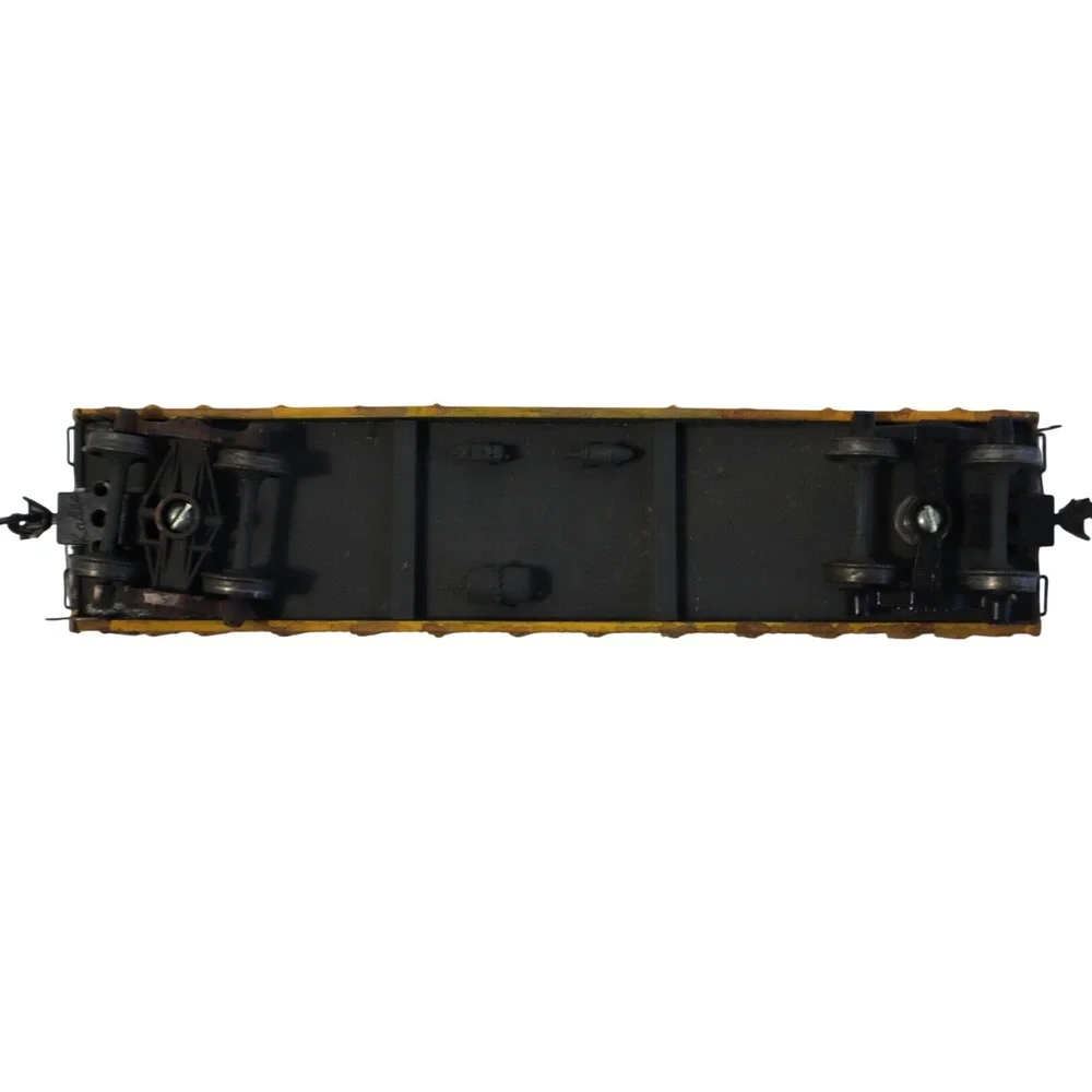 HO Scale Low Side Gondola Freight Car Yellow Weathered X 03 Kadee Couplers