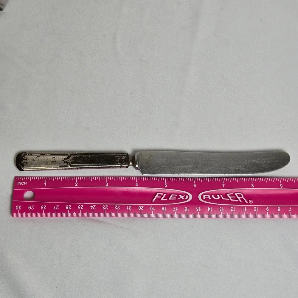 WM‎ Rogers MFG Co Stainless Butter Knives, Set of 9, Vintage 9.5