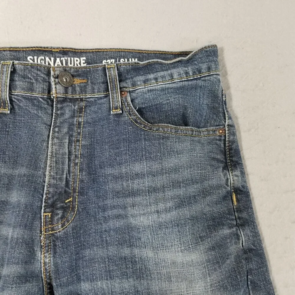 Levi's S37 Signature jeans men's 32x31 slim straight blue stretch denim pants